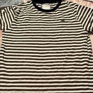 Striped Kids Shirt - Brown and White